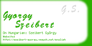 gyorgy szeibert business card